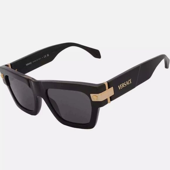Versace Men's Rectangular Dark Sunglasses - Picture 1 of 5